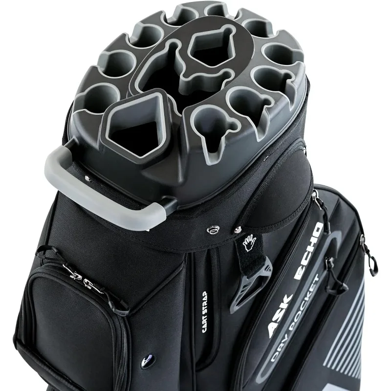ASK ECHO T-Lock Golf Cart Bag with 14 Way Organizer Divider Top, Premium Cart Bag with Handles and Rain Cover, for Men
ASK ECHO T-Lock Golf Cart Bag with 14 Way Organizer Divider Top, Premium Cart Bag with Handles and Rain Cover, for Men