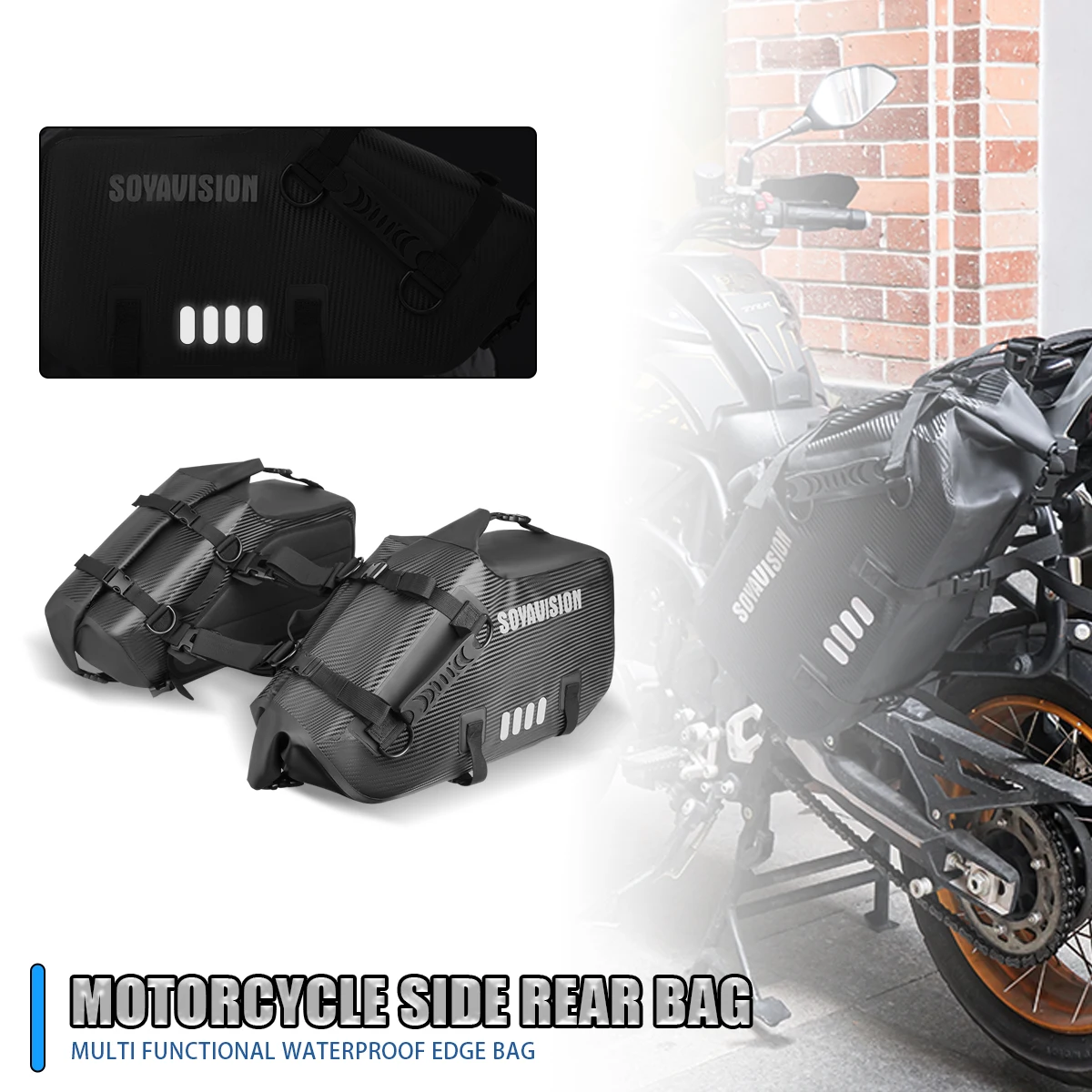 Motorcycle Side Bag 2PCS Waterproof Dry Motor Saddle Double Side Bag 18L/28L/48L Rack-free Installation With Straps
Motorcycle Side Bag 2PCS Waterproof Dry Motor Saddle Double Side Bag 18L/28L/48L Rack-free Installation With Straps