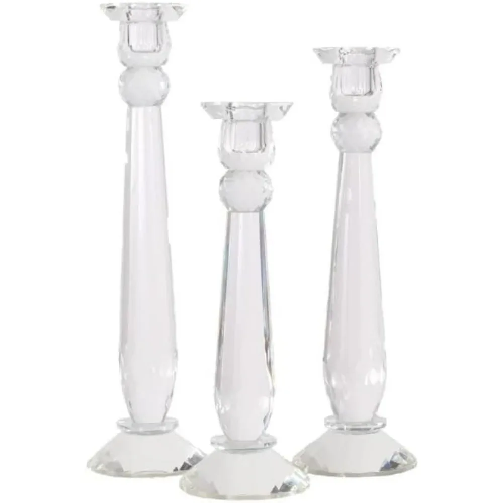 Crystal Candlesticks,by Alice Lane Home Collection,Set of 3, Decorative Candle Holders,Classic Design for Weddings
Crystal Candlesticks,by Alice Lane Home Collection,Set of 3, Decorative Candle Holders,Classic Design for Weddings