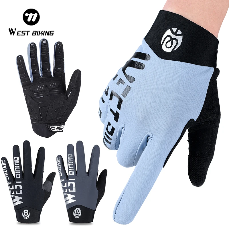Велосипедные перчатки WEST BIKING, высокоэластичные противоскользящие перчатки с полным пальцем, сенсорный экран, велосипедные мотоциклетные спортивные перчатки, оборудование
Велосипедные перчатки WEST BIKING, высокоэластичные противоскользящие перчатки с полным пальцем, сенсорный экран, велосипедные мотоциклетные спортивные перчатки, оборудование