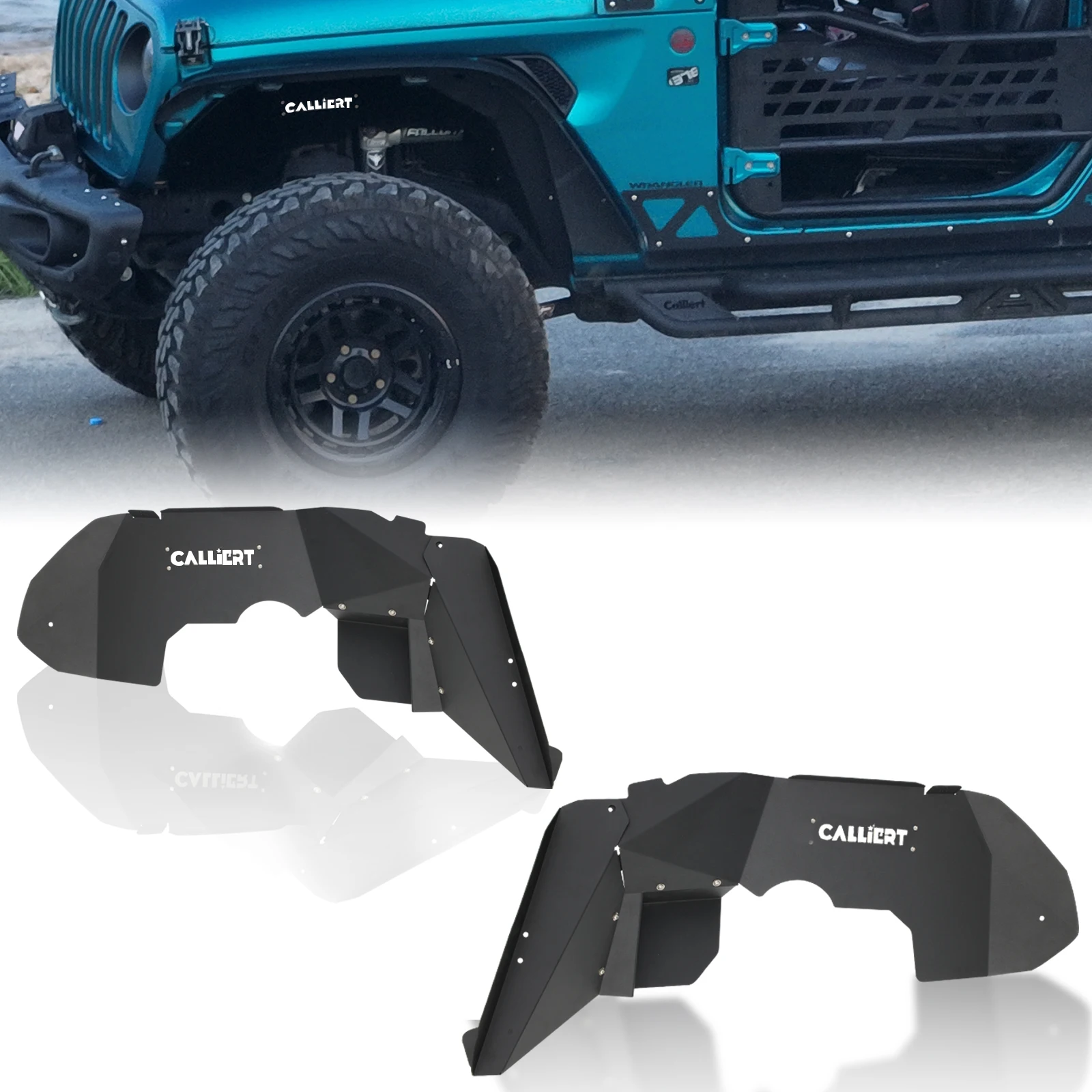 2018-2024 Jeep Wrangler JL JLU 2/4 Doors Front Inner Aluminum Fender Liners 2020-2024 Jeep Gladiator JT Bolt-On Wheel
2018-2024 Jeep Wrangler JL JLU 2/4 Doors Front Inner Aluminum Fender Liners 2020-2024 Jeep Gladiator JT Bolt-On Wheel