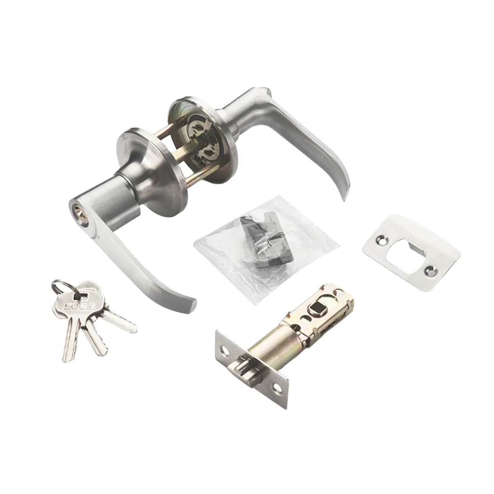 Zinc Alloy Lever Door Handle Lock L Handle with 3 Keys Tubular Lever Cylindrical Doorlock Doors Entrance Keyed Locks
Zinc Alloy Lever Door Handle Lock L Handle with 3 Keys Tubular Lever Cylindrical Doorlock Doors Entrance Keyed Locks