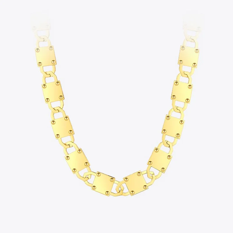 ENFASHION Rivet Link Lock Necklace For Women Stainless Steel Fashion Jewelry Collier Gold Color Choker Goth Necklace P213250
ENFASHION Rivet Link Lock Necklace For Women Stainless Steel Fashion Jewelry Collier Gold Color Choker Goth Necklace P213250