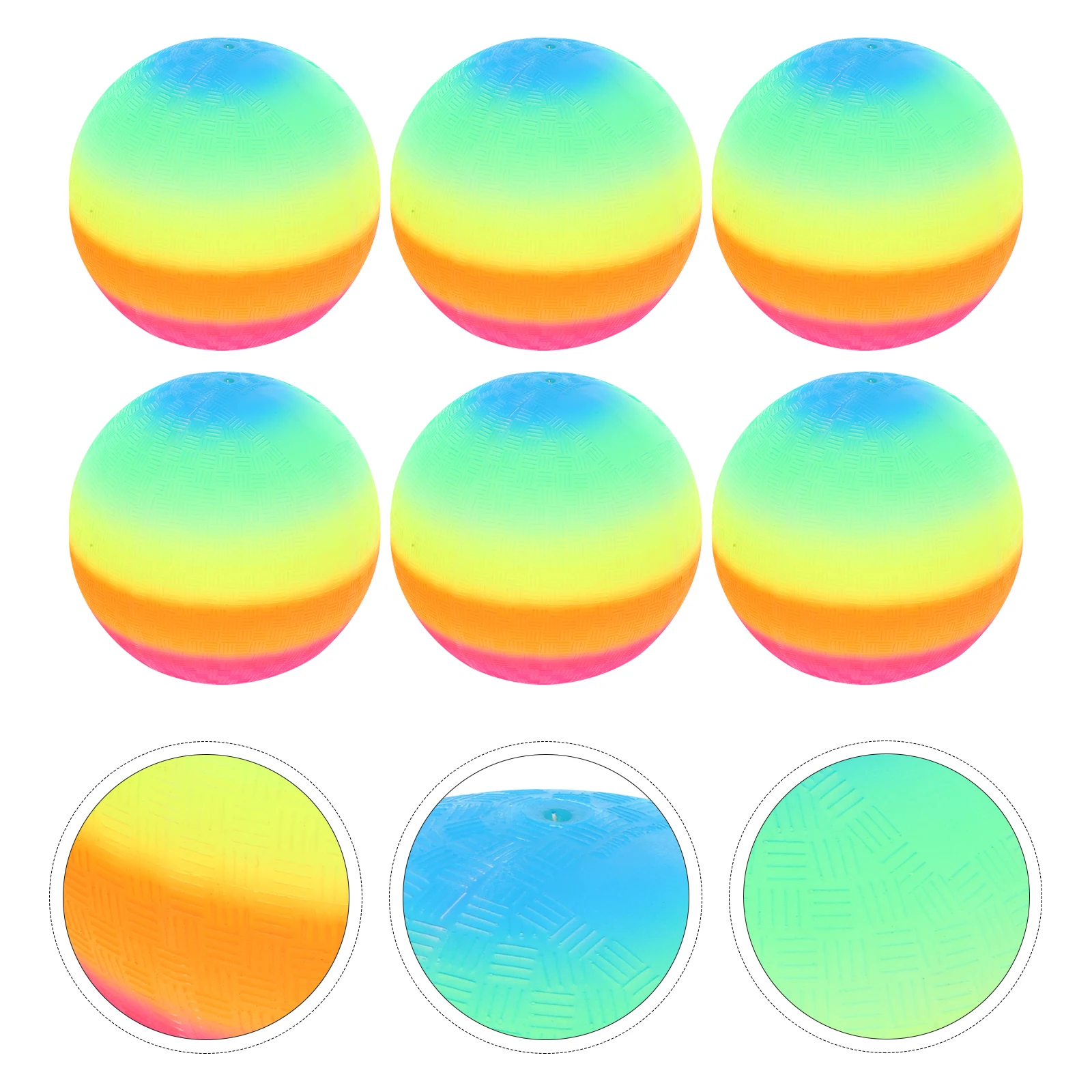 6 Pcs Environmentally Friendly Rainbow Handball for Beach Kids Toys Play Bounce Child
6 Pcs Environmentally Friendly Rainbow Handball for Beach Kids Toys Play Bounce Child