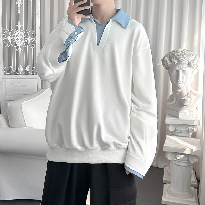 2025 Spring Men's Turn Down Collar Sweatshirt High Quality Patchwork Loose Streetwear Hoodie Men Hip Hop Casual Pullover Hoodies
2025 Spring Men's Turn Down Collar Sweatshirt High Quality Patchwork Loose Streetwear Hoodie Men Hip Hop Casual Pullover Hoodies