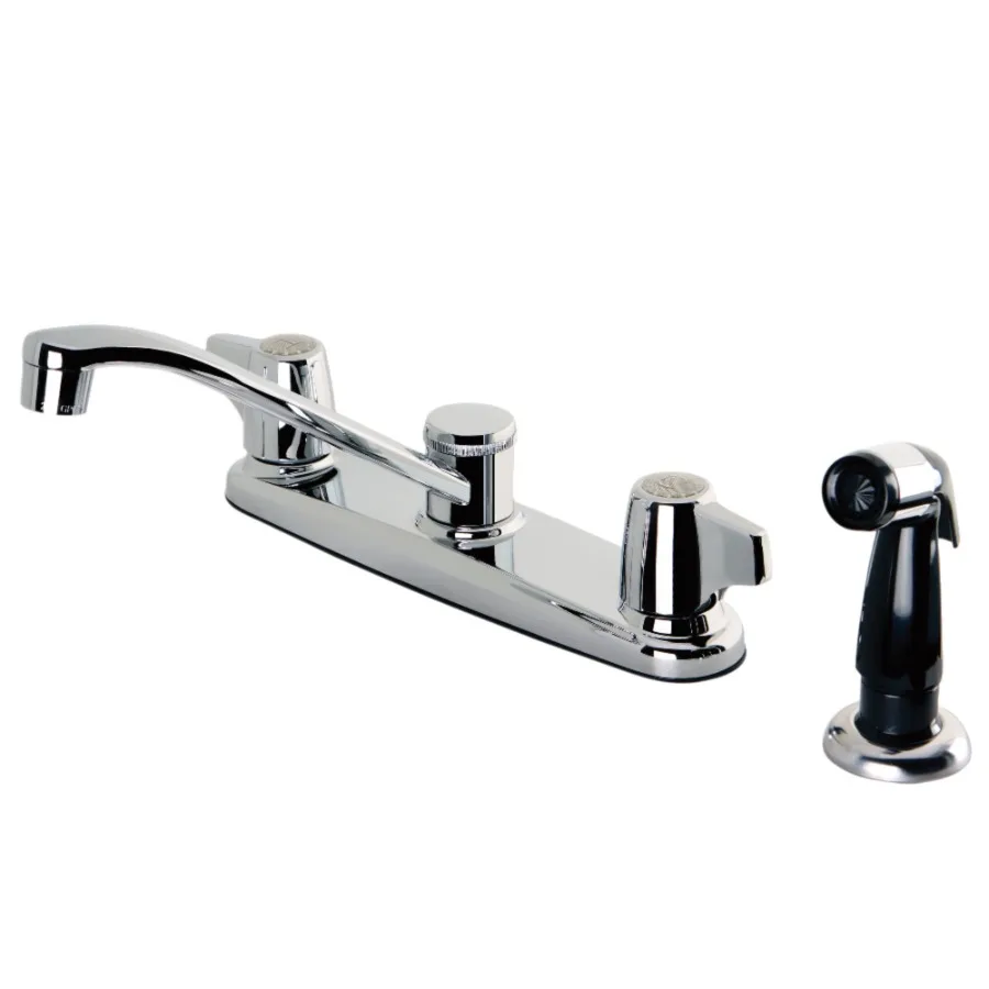 Kingston KB262 Magellan Two-Handle 4-Hole 8" Centerset Kitchen Faucet with Side Sprayer in Polished Chrome
Kingston KB262 Magellan Two-Handle 4-Hole 8" Centerset Kitchen Faucet with Side Sprayer in Polished Chrome