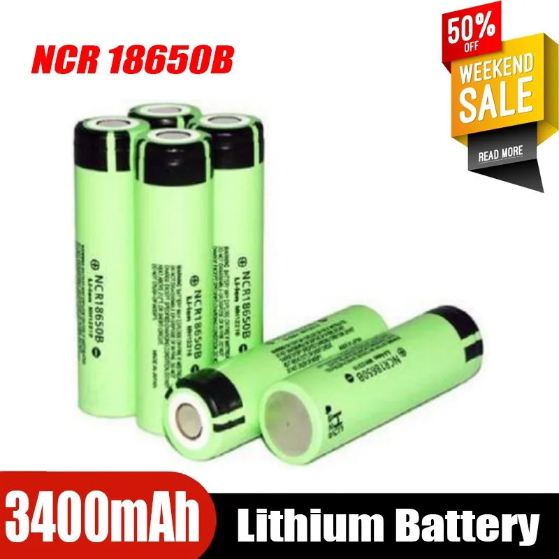 NCR18650B lithium battery 3400mAh 3.7V large capacity flashlight rechargeable battery
NCR18650B lithium battery 3400mAh 3.7V large capacity flashlight rechargeable battery