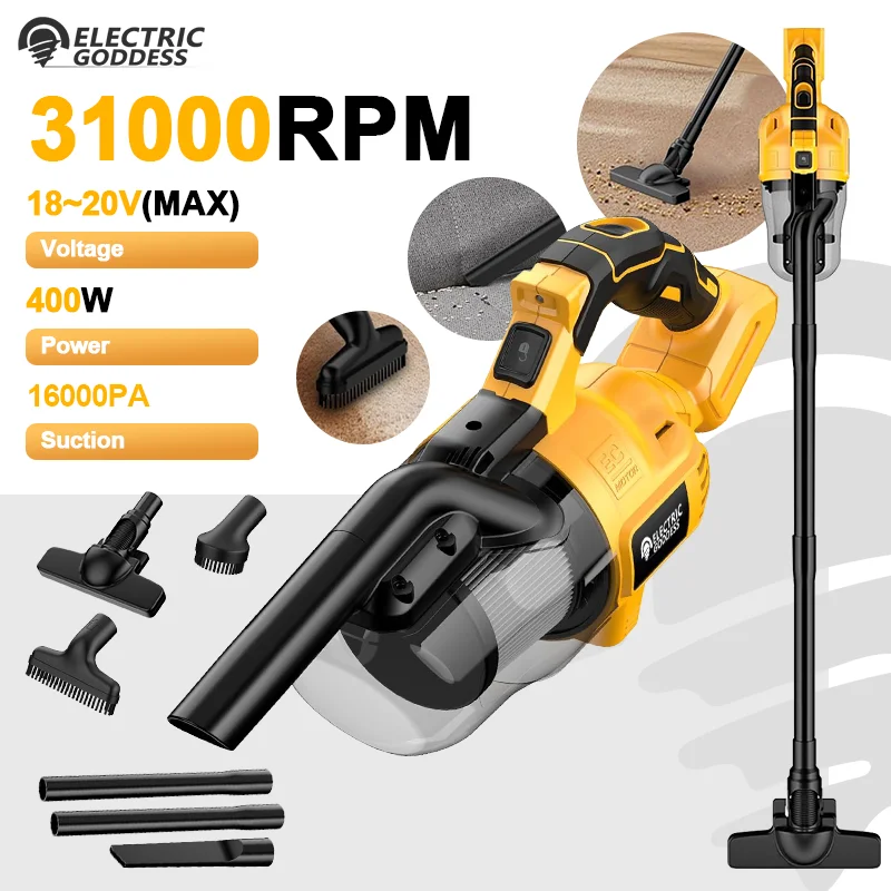 Handheld Cordless Electric Suction Power Vacuum Cleaner for Home Appliance 0.7L Dust Cup For Dewalt 20V Battery Pin
Handheld Cordless Electric Suction Power Vacuum Cleaner for Home Appliance 0.7L Dust Cup For Dewalt 20V Battery Pin