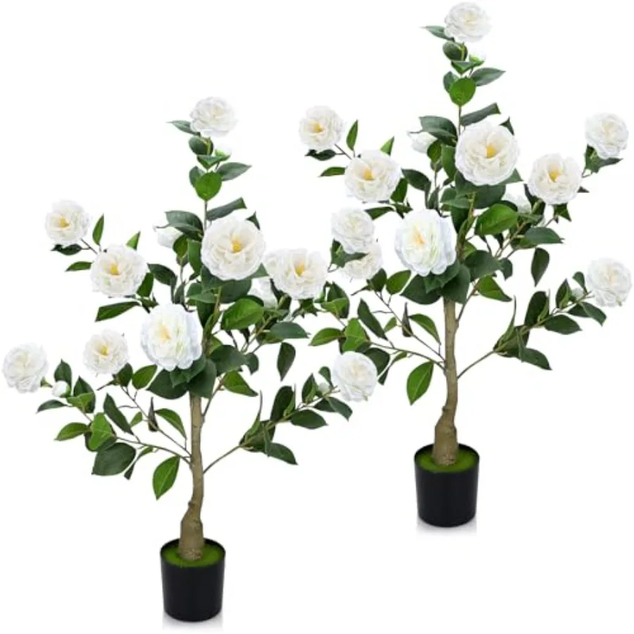 Outdoor use artificial camellia trees, silk-faux UV-resistant material, red-white color, realistic 3FT potted design for front
Outdoor use artificial camellia trees, silk-faux UV-resistant material, red-white color, realistic 3FT potted design for front