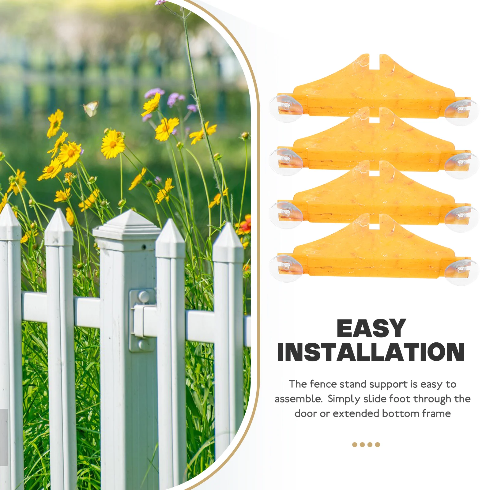 4 Pcs Fence Base Plastic Stand for Small Fence Garden Border Fixing Support Parts Safe Easy Assemble Durable Practical Gift
4 Pcs Fence Base Plastic Stand for Small Fence Garden Border Fixing Support Parts Safe Easy Assemble Durable Practical Gift