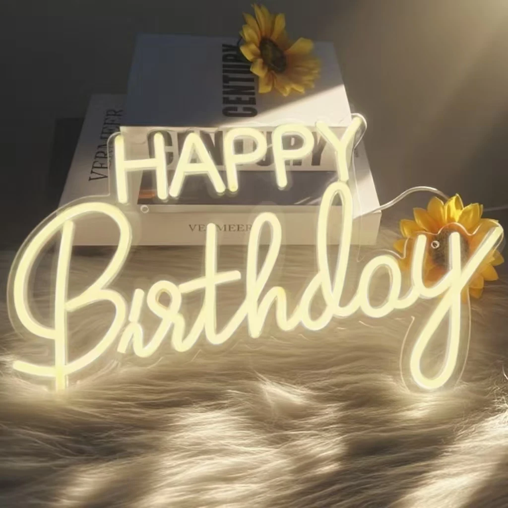 Happy Birthday Neon LED Lights, USB Powered Acrylic Lights for Wall Decoration Teens Kids Party Surprise Celebration
Happy Birthday Neon LED Lights, USB Powered Acrylic Lights for Wall Decoration Teens Kids Party Surprise Celebration