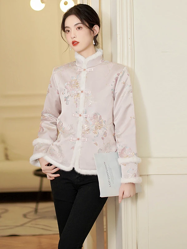 Китайский хлопковый костюм Ханьфу с цветочной вышивкой, шелковый атлас, утепленное зимнее пальто, художественный свободный крой
Китайский хлопковый костюм Ханьфу с цветочной вышивкой, шелковый атлас, утепленное зимнее пальто, художественный свободный крой