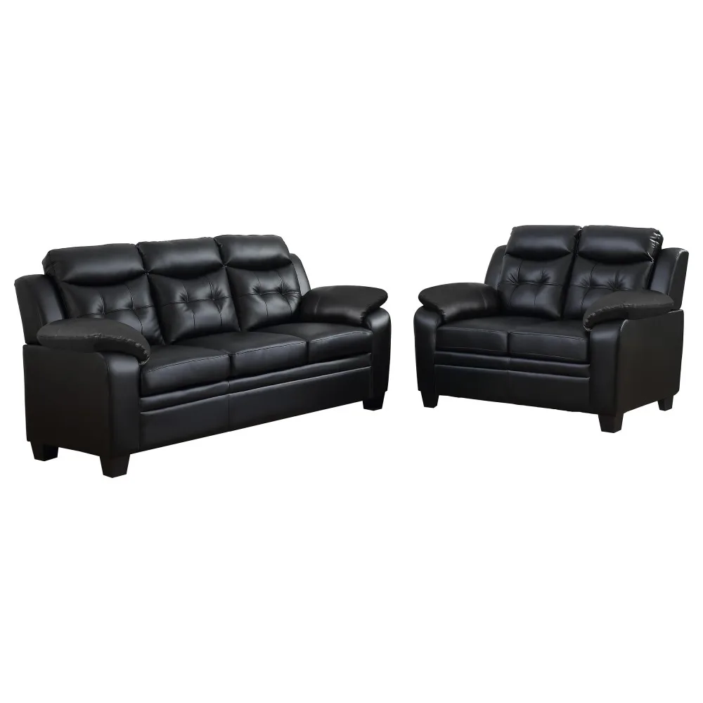 Black 2-piece artificial leather living room sofa set
Black 2-piece artificial leather living room sofa set