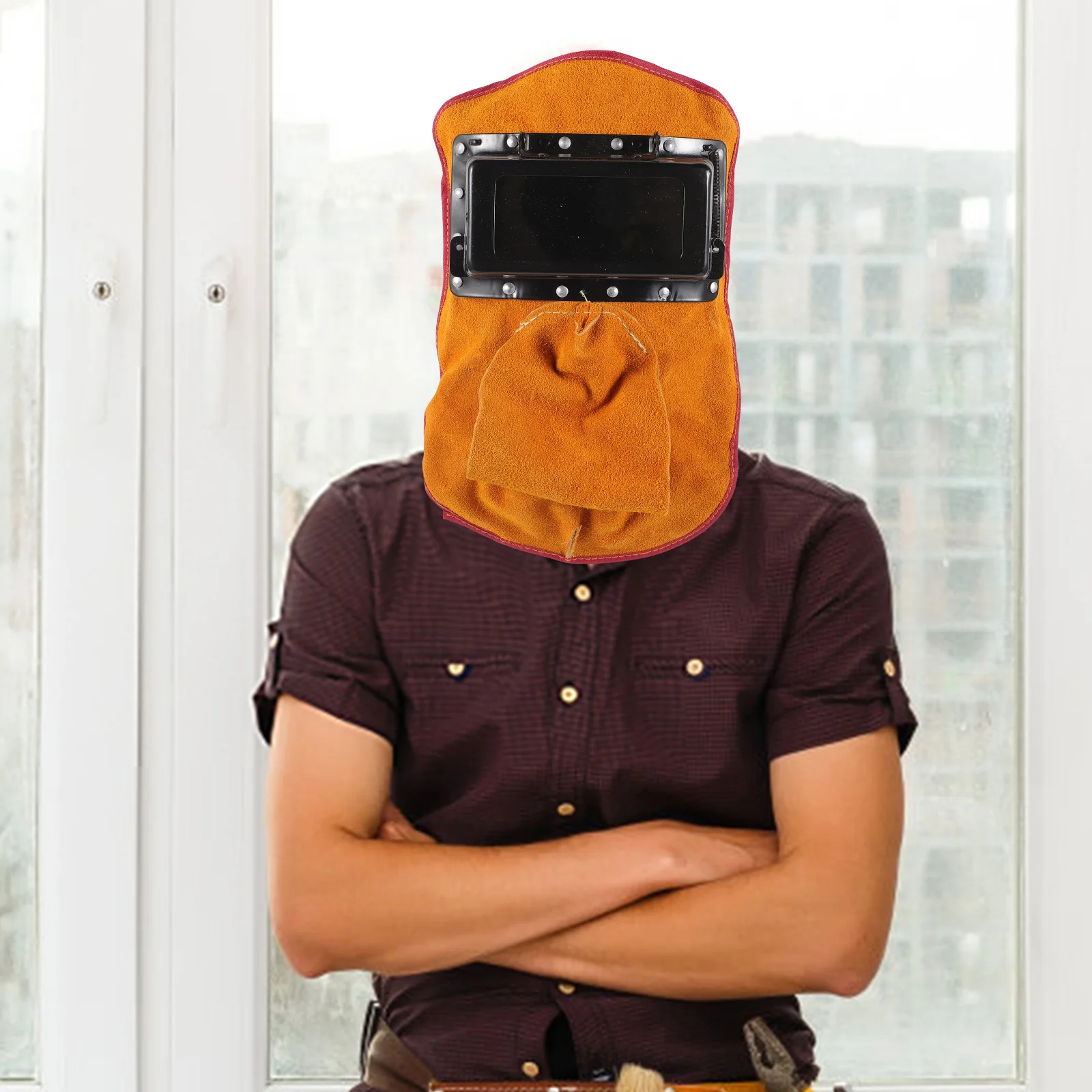 Double Mirror High Temperature Resistance Man Headbands Mask Cowhide Suede Protective Gear
Double Mirror High Temperature Resistance Man Headbands Mask Cowhide Suede Protective Gear