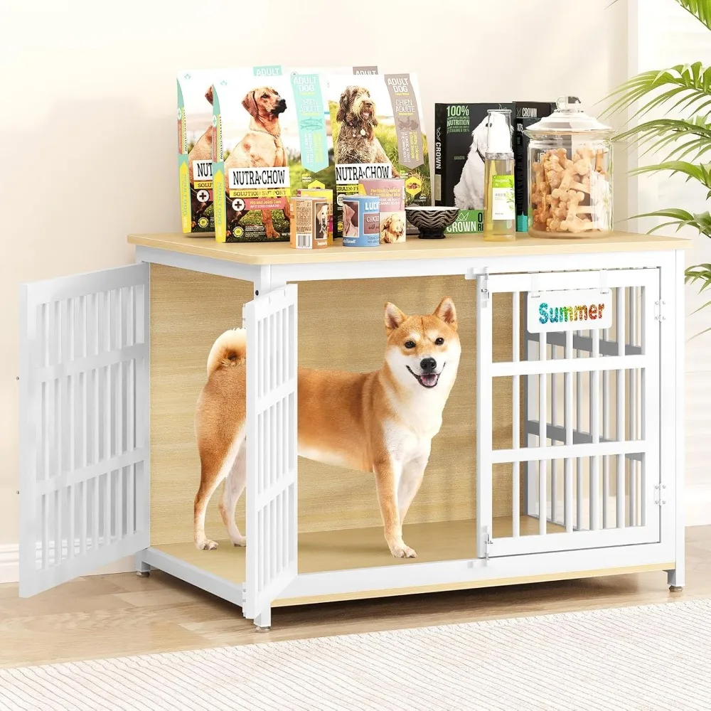 Heavy Duty Dog Kennel Indoor with Name Tag, 41" Dog Crate Furniture for Medium Dogs, Double-Doors Sturdy Metal Dog Cage for Anx
Heavy Duty Dog Kennel Indoor with Name Tag, 41" Dog Crate Furniture for Medium Dogs, Double-Doors Sturdy Metal Dog Cage for Anx