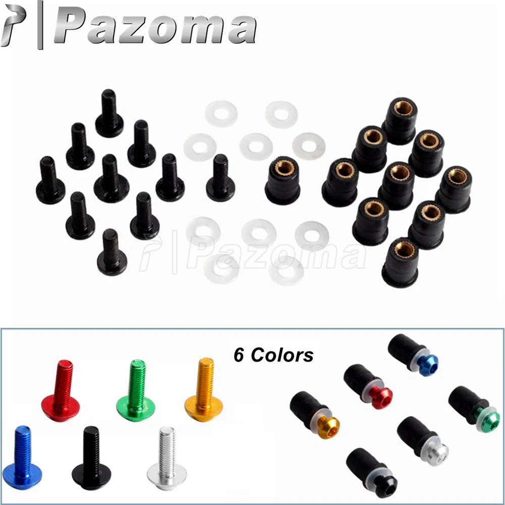 10 шт. M5X18 мм Универсальные мотоциклетные ветрозащитные Обтекатели болт капота гайка крепежные винты для Honda Suzuki Yamaha Kawasaki BMW 
10 шт. M5X18 мм Универсальные мотоциклетные ветрозащитные Обтекатели болт капота гайка крепежные винты для Honda Suzuki Yamaha Kawasaki BMW