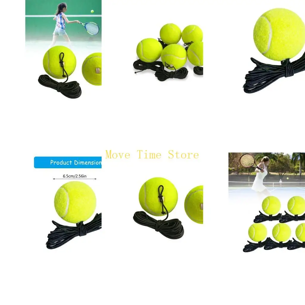 92ME 5Pcs Tennis Training Balls With Elastic String Tennis Trainer Balls for Beginner
92ME 5Pcs Tennis Training Balls With Elastic String Tennis Trainer Balls for Beginner