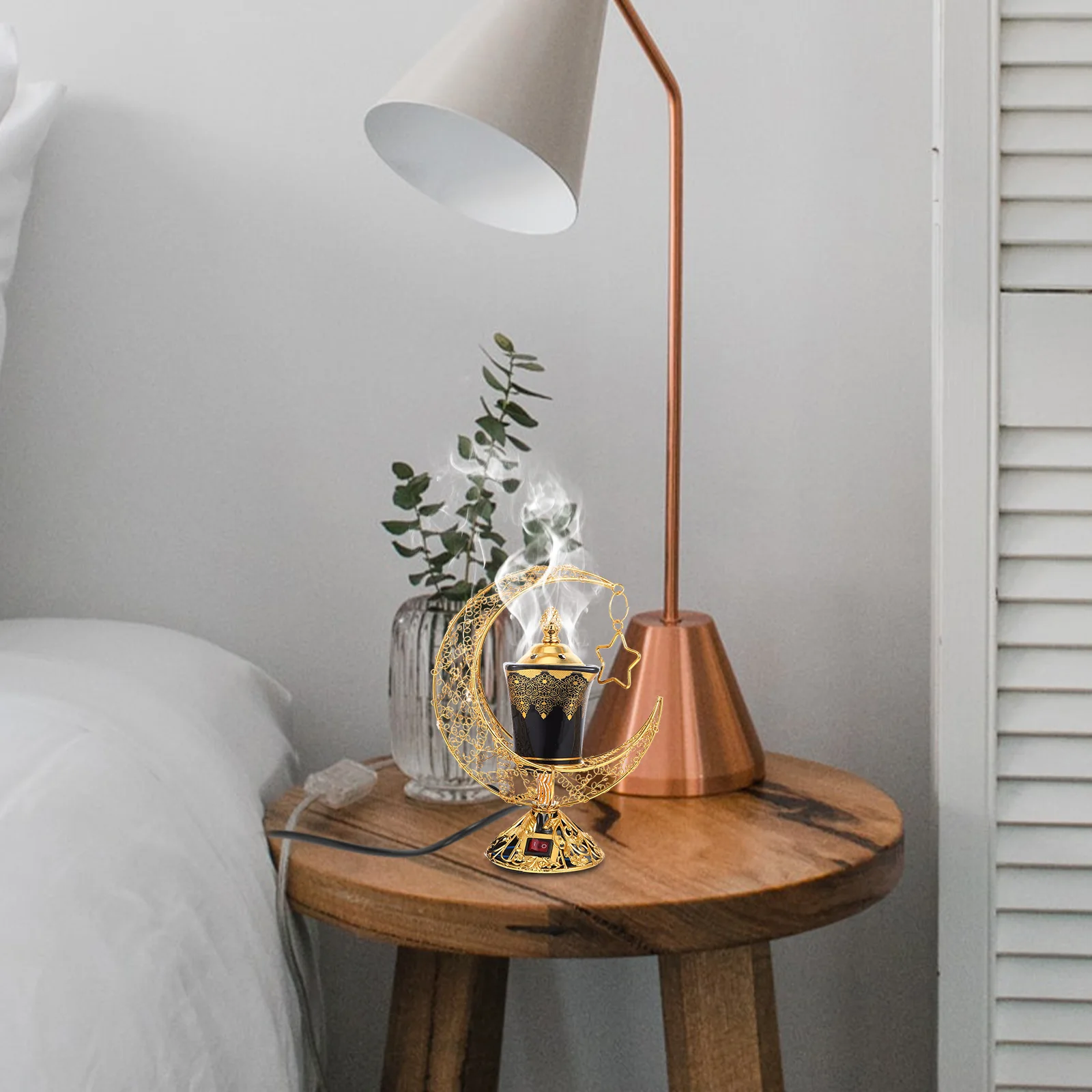 Electric Incense Burner Ceramic Arabic Design Plug-in Aroma Therapy Heater for Home Decor Sandalwood Burning Us Plug
Electric Incense Burner Ceramic Arabic Design Plug-in Aroma Therapy Heater for Home Decor Sandalwood Burning Us Plug