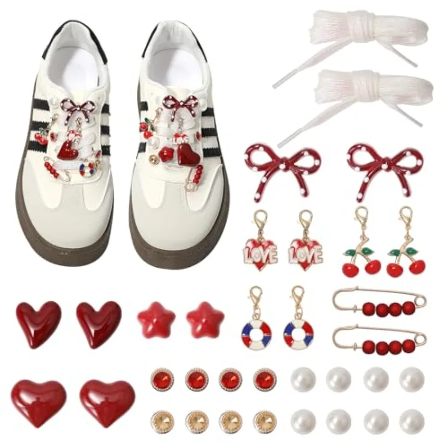 34Pcs Flower Shoe Charms for Sneakers Girls, Shoe Lace Charms Clips, Pearl Bows DIY Shoelace Charms, Junk Socks Charms Kit for
34Pcs Flower Shoe Charms for Sneakers Girls, Shoe Lace Charms Clips, Pearl Bows DIY Shoelace Charms, Junk Socks Charms Kit for