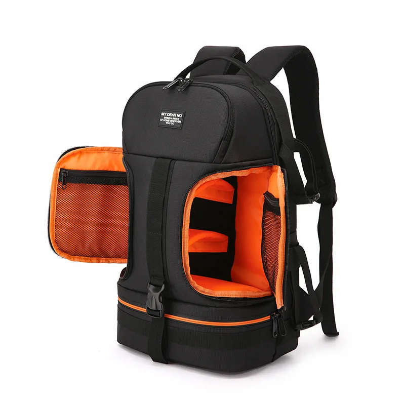 Large capacity outdoor DSLR camera backpack waterproof Oxford cloth 15.6-inch laptop bag
Large capacity outdoor DSLR camera backpack waterproof Oxford cloth 15.6-inch laptop bag
