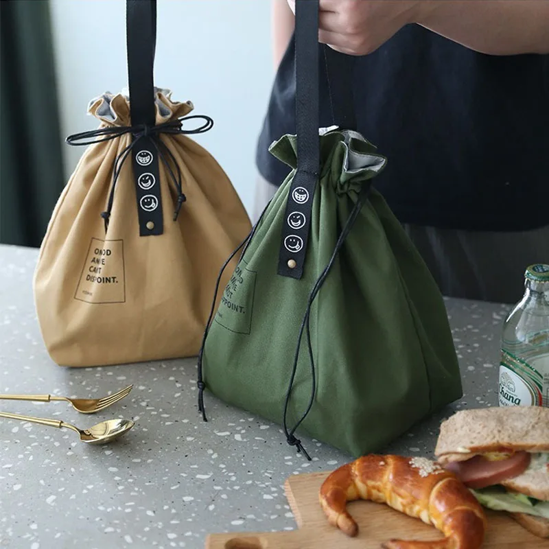 Canvas Folding Lunch Bag Portable Insulated Drawstring Closure Bento Cooler Tote For Work School Picnic Camping
Canvas Folding Lunch Bag Portable Insulated Drawstring Closure Bento Cooler Tote For Work School Picnic Camping