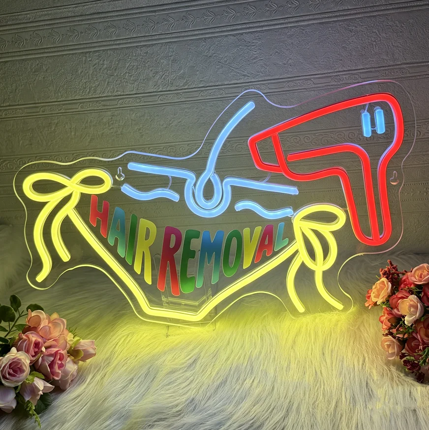 Decorative Sign Plaque Colourful Neon Hair Removal Device, Letter-shaped Hair Removal Device, Suitable For Beauty Salons And Bed
Decorative Sign Plaque Colourful Neon Hair Removal Device, Letter-shaped Hair Removal Device, Suitable For Beauty Salons And Bed