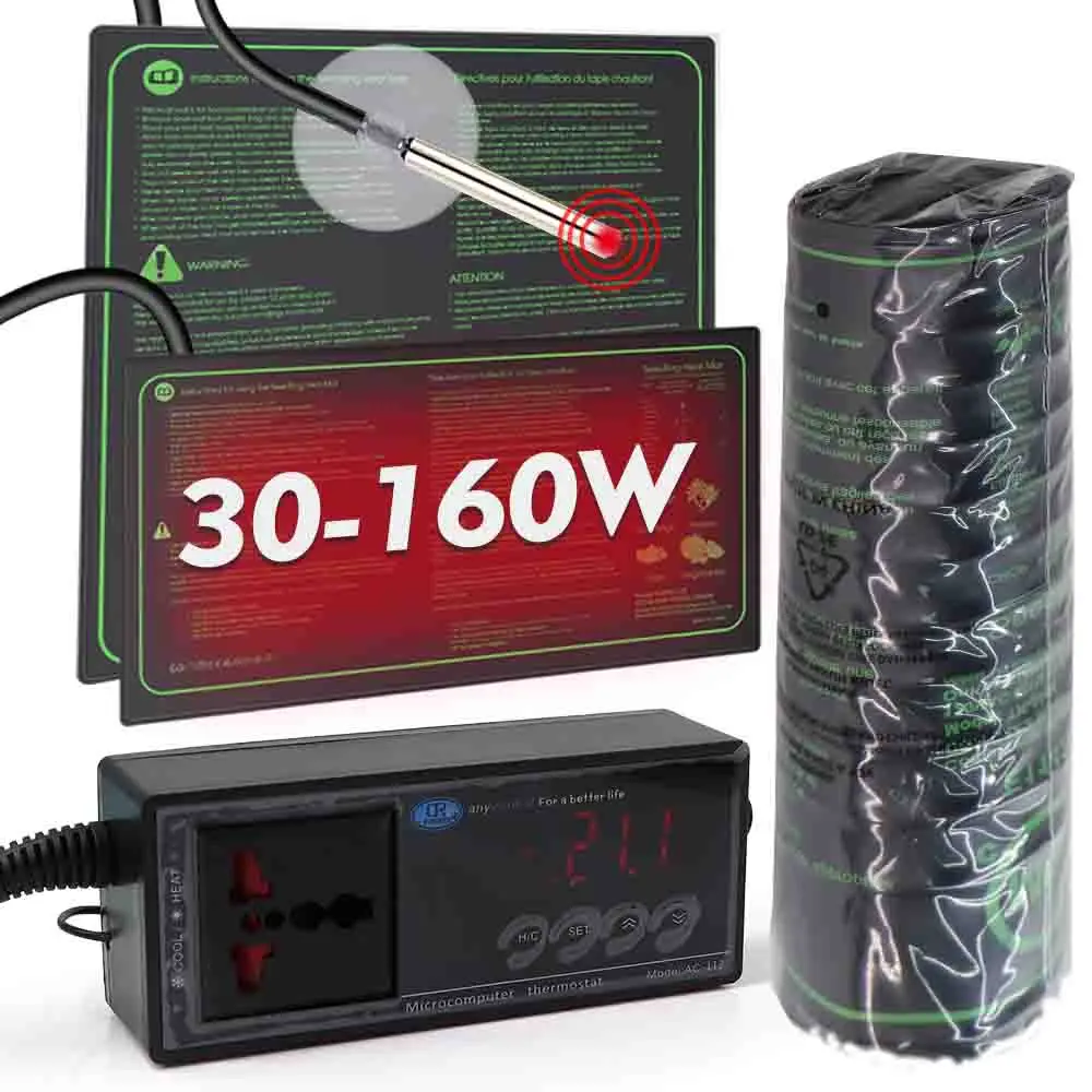 17.5/45/100W Seedling Heating Mat w/ LED Temperature Sensor Thermostat Controller Greenhouse Gardening Reptile Aquarium Heaters
17.5/45/100W Seedling Heating Mat w/ LED Temperature Sensor Thermostat Controller Greenhouse Gardening Reptile Aquarium Heaters