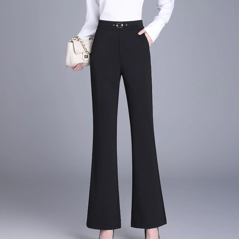 Spring Autumn Hot Suit Pants Temperament Commuting Drooping Micro-flare Pants High-waist Elastic Large-size Loose Flared Pants
Spring Autumn Hot Suit Pants Temperament Commuting Drooping Micro-flare Pants High-waist Elastic Large-size Loose Flared Pants