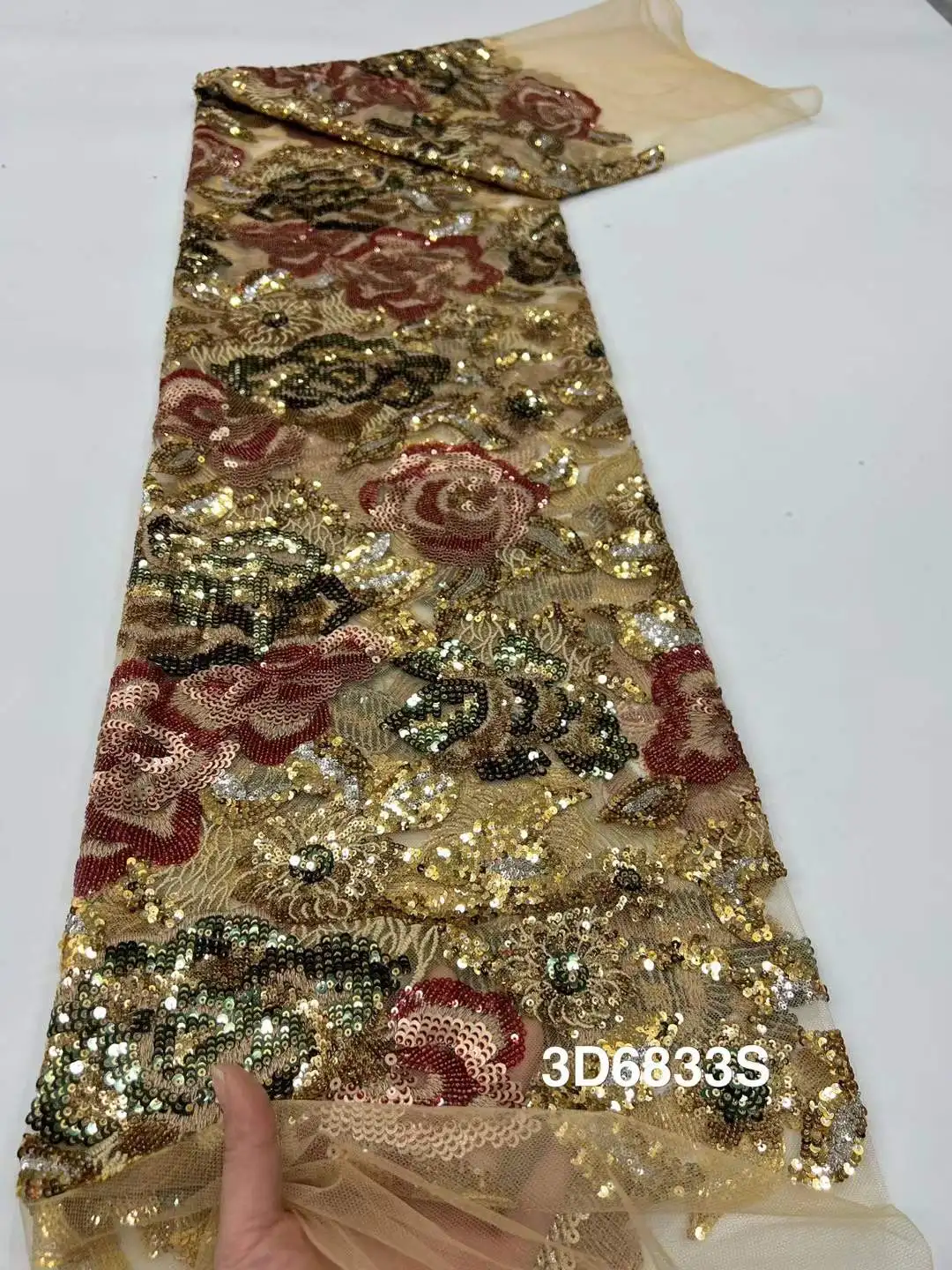 African Beaded Lace Fabric 2025 High-Quality Groom Lace French Luxury Nigerian Sequins for Wedding Dress Sewing
African Beaded Lace Fabric 2025 High-Quality Groom Lace French Luxury Nigerian Sequins for Wedding Dress Sewing