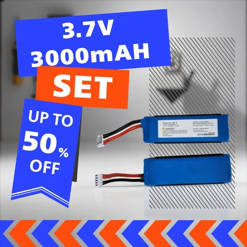 New 3.7V 3000mAH Rechargeable Battery GSP872693 01 for JBL Flip 4/ Flip 4 Special Edition High Capacity Replacement Battery
New 3.7V 3000mAH Rechargeable Battery GSP872693 01 for JBL Flip 4/ Flip 4 Special Edition High Capacity Replacement Battery