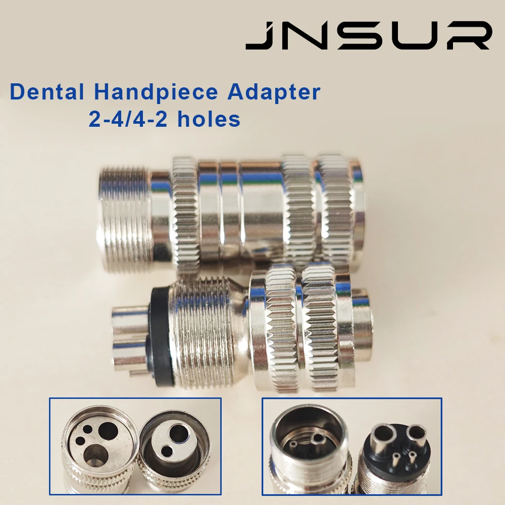 JNSUR Dental Handpiece Adapter Dental Turbine 4 Holes 2 Holes Changer Connector For High Speed Handpiece Spare Parts Tubing Hose
JNSUR Dental Handpiece Adapter Dental Turbine 4 Holes 2 Holes Changer Connector For High Speed Handpiece Spare Parts Tubing Hose