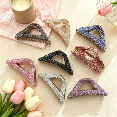 4Pcs Rhinestone Triangle Hair Claw Clip Hair Jaw Clips Large Hair Jaw Barrette For Thick Hair Daily Wear Casual Party
4Pcs Rhinestone Triangle Hair Claw Clip Hair Jaw Clips Large Hair Jaw Barrette For Thick Hair Daily Wear Casual Party
