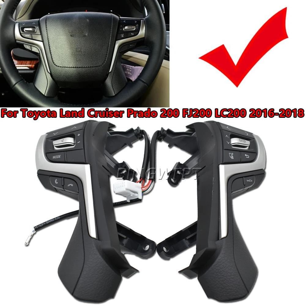 (2 Color) NEW Steering Wheel Control Button Audio Radio Control Switches For Toyota Land Cruiser Prado 200 FJ200 LC200 2016-2018
(2 Color) NEW Steering Wheel Control Button Audio Radio Control Switches For Toyota Land Cruiser Prado 200 FJ200 LC200 2016-2018