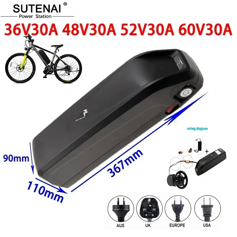 Original 48V Battery 48V 20AH 52V ebike Battery 36V Hailong Max 40A BMS 350W 500W 750W 1000W 1500W 18650 Cell BBS02 BBS03 BBSHD
Original 48V Battery 48V 20AH 52V ebike Battery 36V Hailong Max 40A BMS 350W 500W 750W 1000W 1500W 18650 Cell BBS02 BBS03 BBSHD