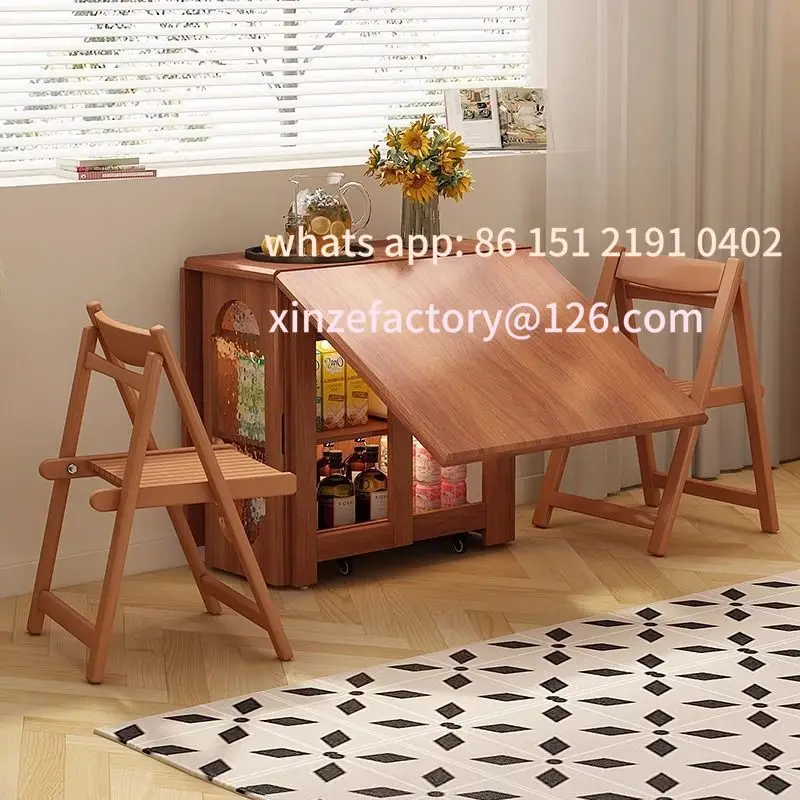 Customizable antique solid wood folding dining table small household
Customizable antique solid wood folding dining table small household