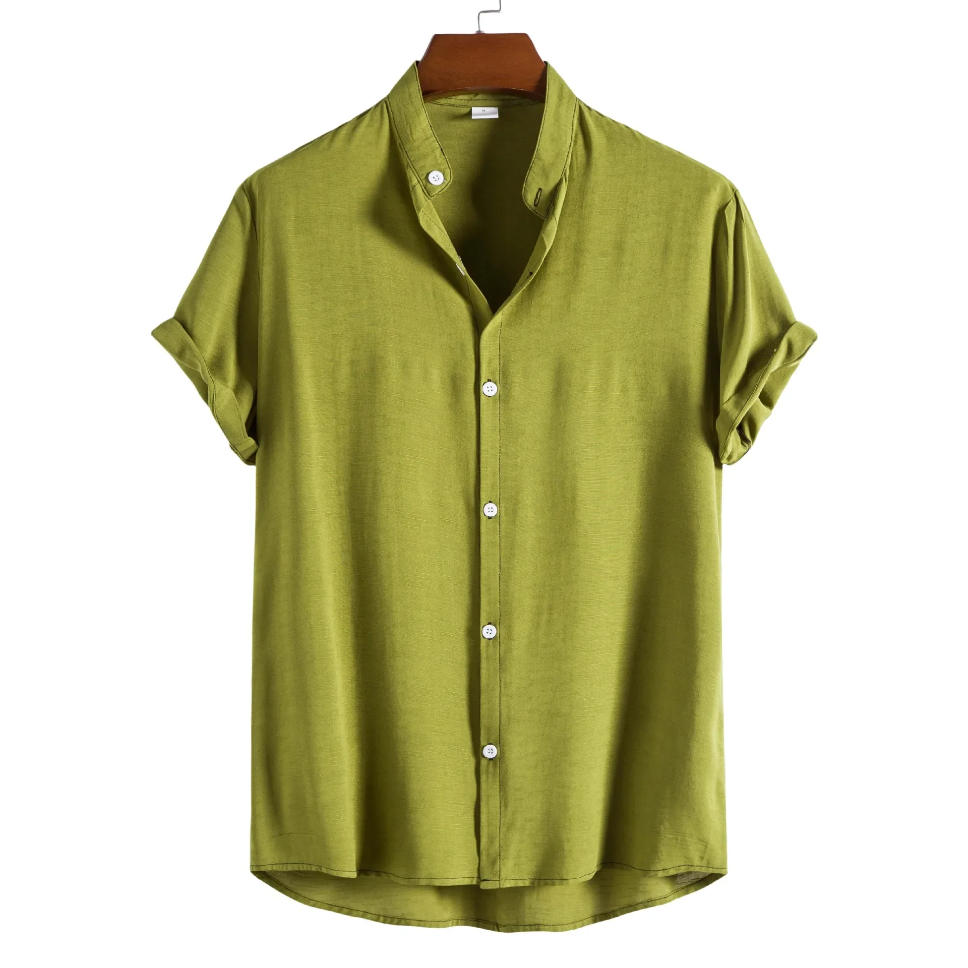 Mens Fashion Casual Short Sleeve Standing Collar Shirt Plus Size Boys Cotton Summer Green Blue Button Up Shirt Top Xxl
Mens Fashion Casual Short Sleeve Standing Collar Shirt Plus Size Boys Cotton Summer Green Blue Button Up Shirt Top Xxl