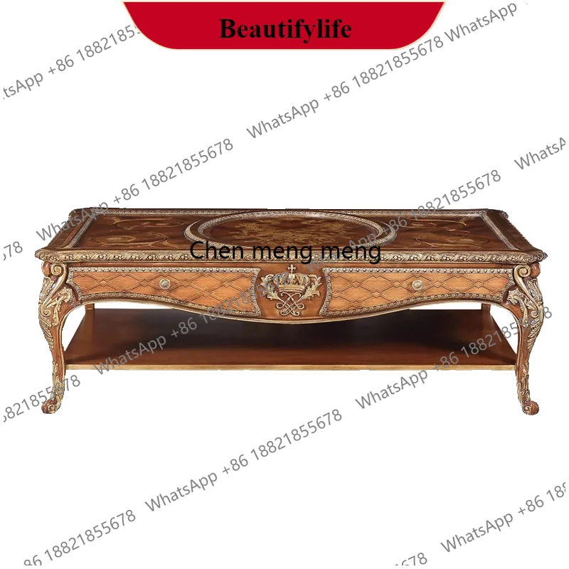 French villa square coffee table living room neoclassical veneer parquet solid wood carving flower square coffee table
French villa square coffee table living room neoclassical veneer parquet solid wood carving flower square coffee table
