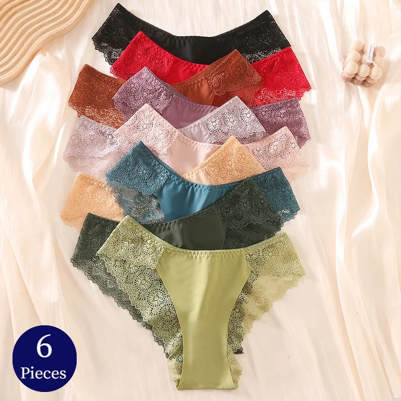 6PCS/Set Women's Panties Fashion Lace Briefs Woman Breathable Comfortable Underwear Sexy Lingerie Hollow Out Hot Underpants
6PCS/Set Women's Panties Fashion Lace Briefs Woman Breathable Comfortable Underwear Sexy Lingerie Hollow Out Hot Underpants