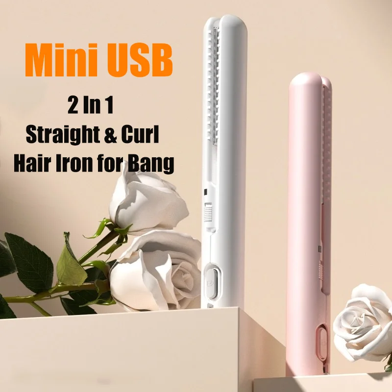 Mini Hair Straightener USB Power Supply 5V/2A Flat Iron for Straightening Bang, 16W Portable Hair Iron for Home and Travel Use
Mini Hair Straightener USB Power Supply 5V/2A Flat Iron for Straightening Bang, 16W Portable Hair Iron for Home and Travel Use