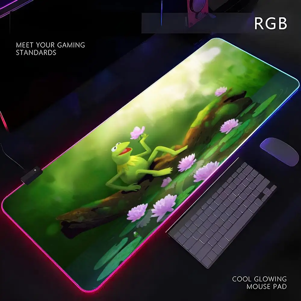 K-Kermit the frog Mouse Pad RGB Gamer LED Light Mouse Mat Peripherals Mousepad Computer Desk Mat XL Mice Keyboard Carpet
K-Kermit the frog Mouse Pad RGB Gamer LED Light Mouse Mat Peripherals Mousepad Computer Desk Mat XL Mice Keyboard Carpet