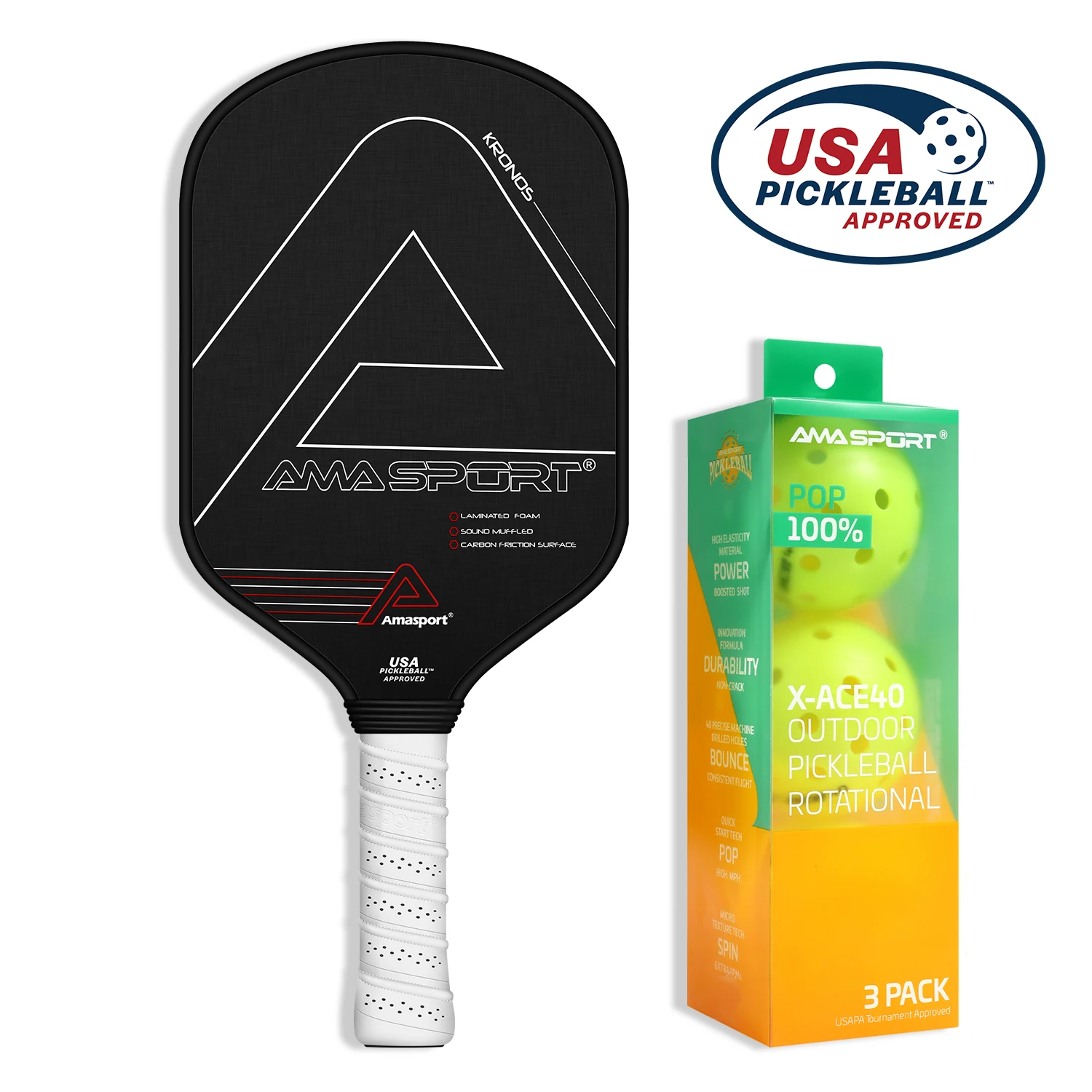 Pickleball Paddle Поверхность из углеродного волокна 16 мм с 3 шариками, одобренная USAPA, увеличенная мощность и вращение для начинающих и профессионалов
Pickleball Paddle Поверхность из углеродного волокна 16 мм с 3 шариками, одобренная USAPA, увеличенная мощность и вращение для начинающих и профессионалов
