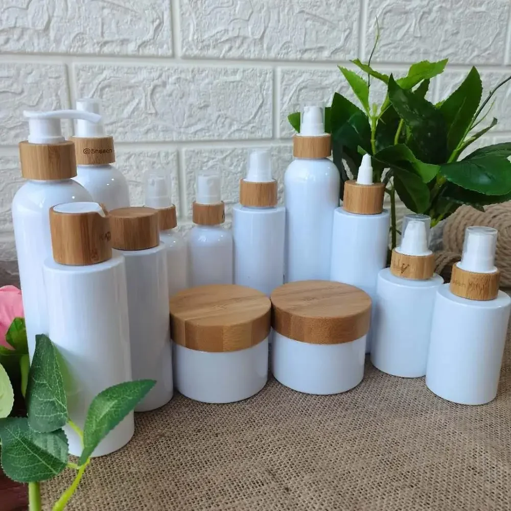 white plastic black/white pump eye cream lotion bottles skin care cream with bamboo lids Cosmetics Containers for Skin Care
white plastic black/white pump eye cream lotion bottles skin care cream with bamboo lids Cosmetics Containers for Skin Care