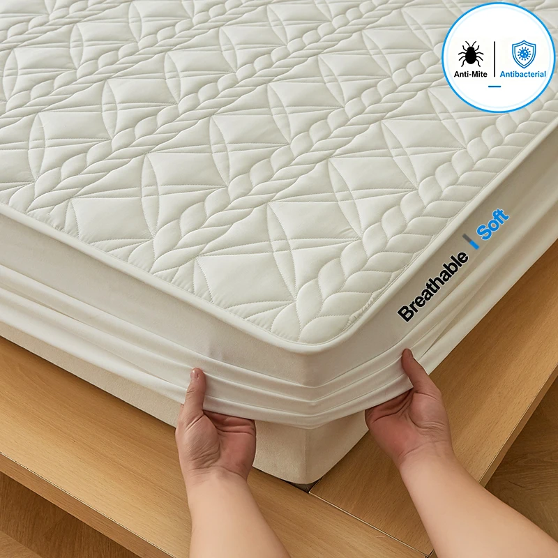 Quilted Mattress Protector, Anti-Mite Antibacterial Mattress Cover Breathable Soft Fitted Sheet , Non-Slip Wrinkle Resistant
Quilted Mattress Protector, Anti-Mite Antibacterial Mattress Cover Breathable Soft Fitted Sheet , Non-Slip Wrinkle Resistant