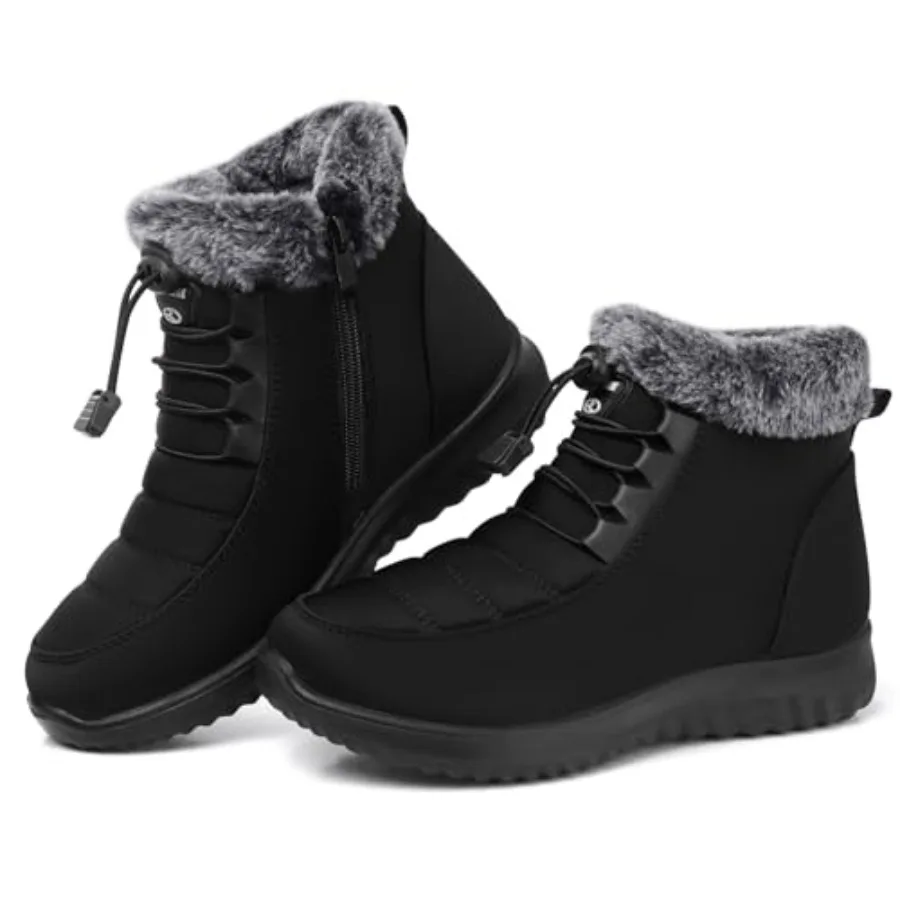 SHIBEVER Winter Boots for Women Snow: Fur Lined Warm Ankle Boots - Adjustable Water Resistant Outdoor Zipper Snow Shoes
SHIBEVER Winter Boots for Women Snow: Fur Lined Warm Ankle Boots - Adjustable Water Resistant Outdoor Zipper Snow Shoes