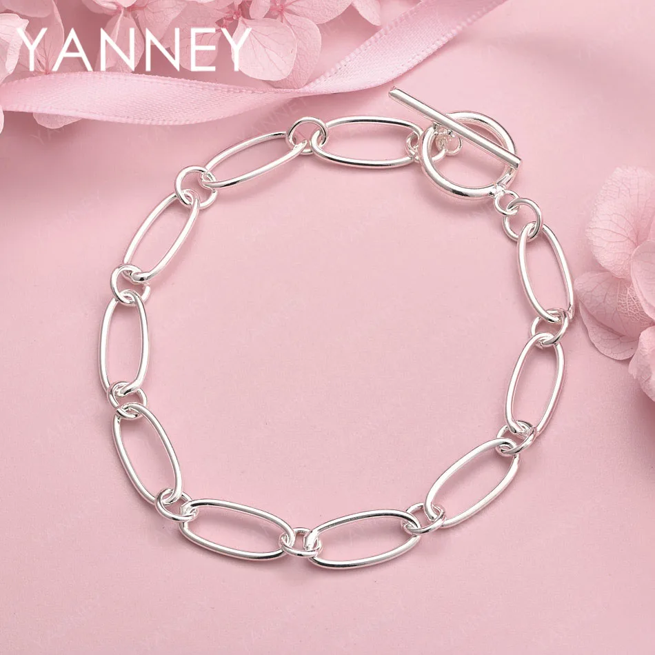 Изысканный классический браслет из стерлингового серебра 925 пробы, 8 дюймов, модный женский аксессуар, украшение для свадьбы и вечеринки
Изысканный классический браслет из стерлингового серебра 925 пробы, 8 дюймов, модный женский аксессуар, украшение для свадьбы и вечеринки