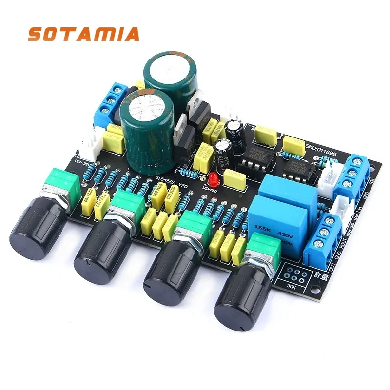 SOTAMIA HIFI Fever-grade 2.0 Dual Channel OPA2604 OP AMP Tone Preamp Amplifier Audio Board DIY Sound Speaker Amplificador
SOTAMIA HIFI Fever-grade 2.0 Dual Channel OPA2604 OP AMP Tone Preamp Amplifier Audio Board DIY Sound Speaker Amplificador