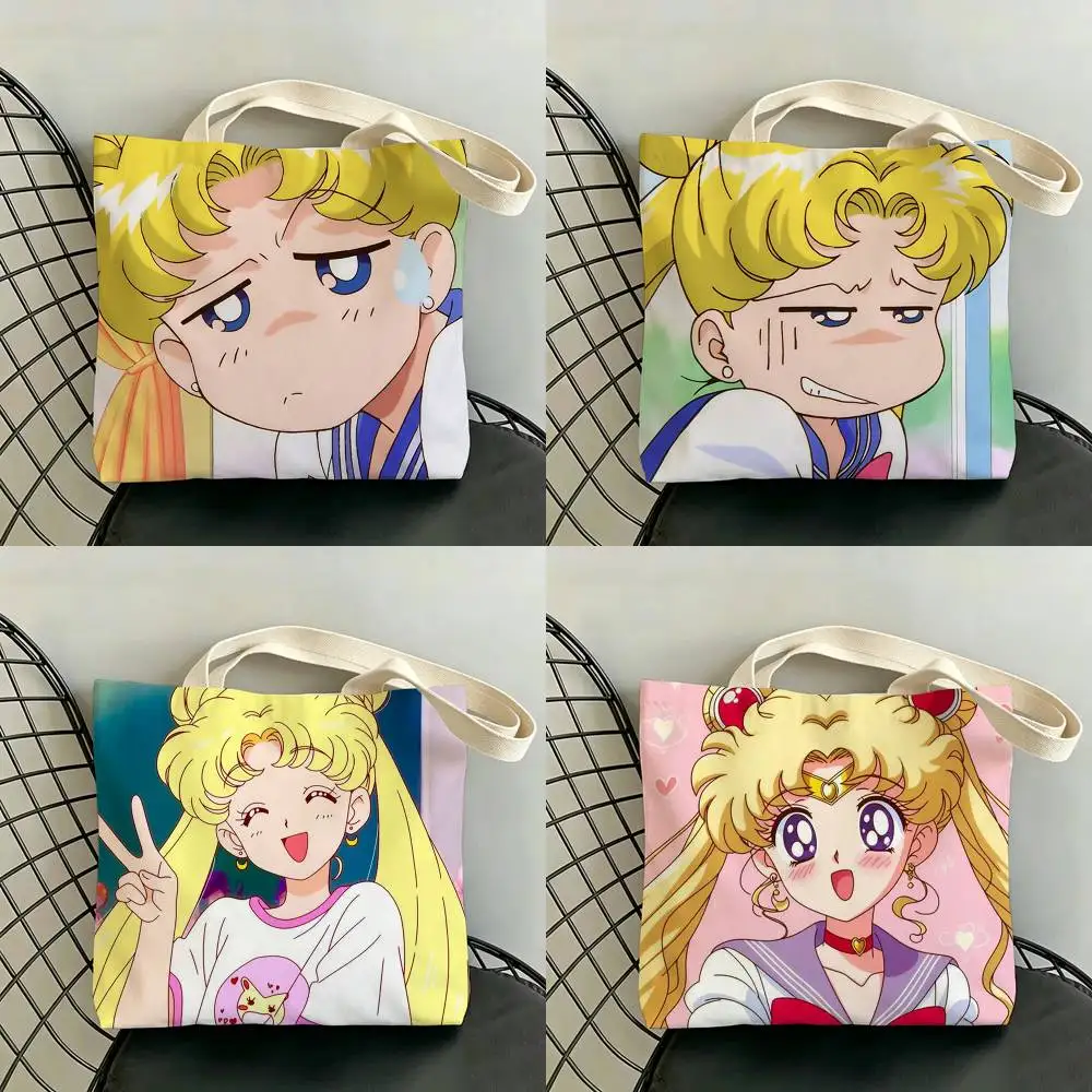 Cartoon S-Sailor M-Moons Storage Bags Canvas Double-Sided Print Women Large Tote Bag Durable Beach Picnic Foldable Gift Eco
Cartoon S-Sailor M-Moons Storage Bags Canvas Double-Sided Print Women Large Tote Bag Durable Beach Picnic Foldable Gift Eco