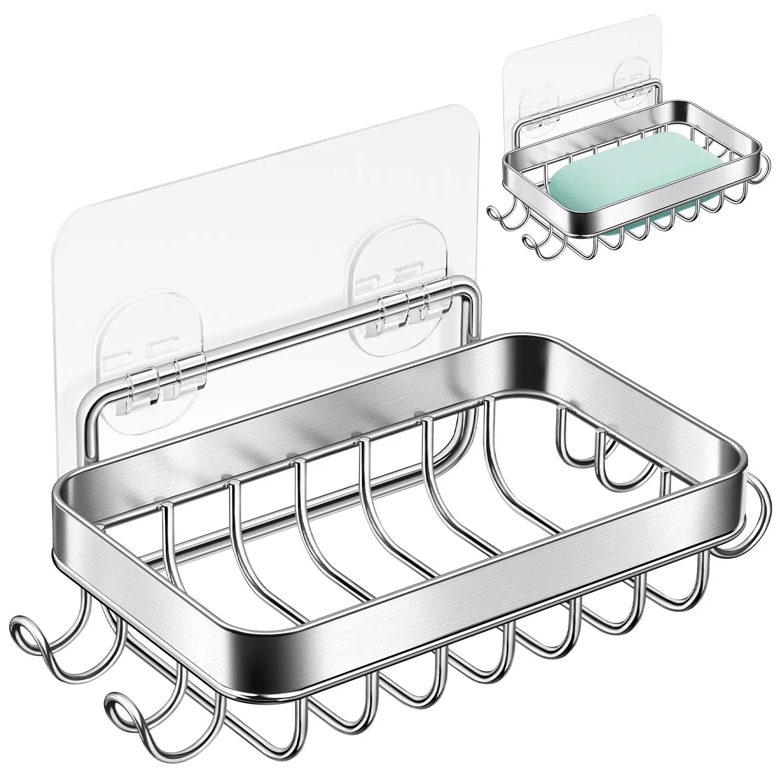 Stainless Steel Soap Holder Wall Mounted Bathroom Rack Bar Soaps Sponge Adhesive Tray Anti Rust Space Saving Easy
Stainless Steel Soap Holder Wall Mounted Bathroom Rack Bar Soaps Sponge Adhesive Tray Anti Rust Space Saving Easy