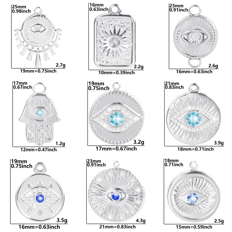 1PCS Devil's Eyes DIY Handmade Pendant For Jewelry Making Supplies Silver Colour Heart Earrings And Bracelet Accessories
1PCS Devil's Eyes DIY Handmade Pendant For Jewelry Making Supplies Silver Colour Heart Earrings And Bracelet Accessories