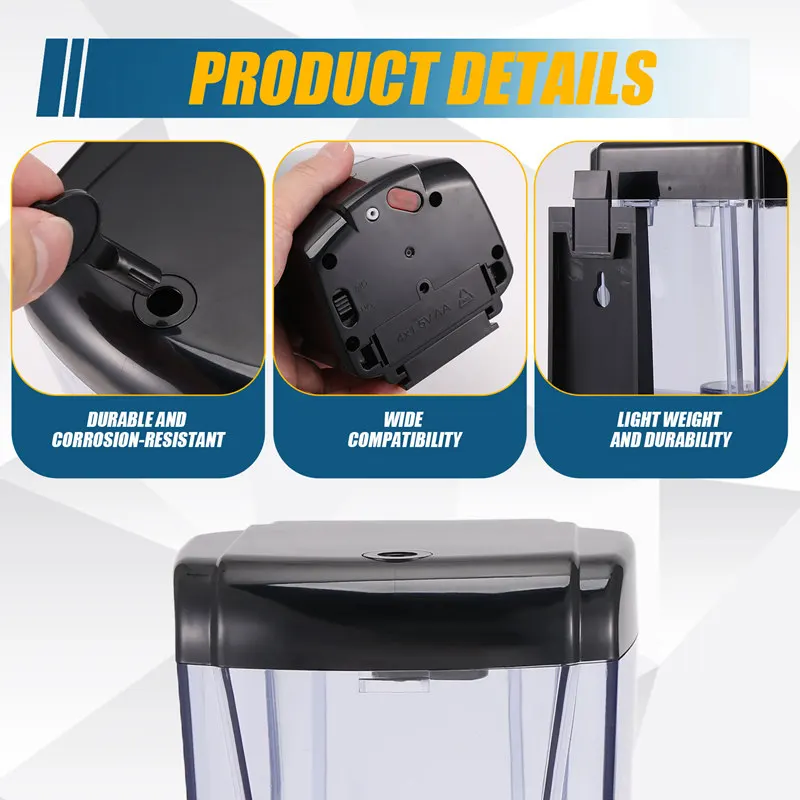 Soap Dispenser Automatic Soap Dispenser, Touchless Infrared Motion Sensor, 700Ml Wall Mount Hand Free for Bathroom Kitchen Hotel
Soap Dispenser Automatic Soap Dispenser, Touchless Infrared Motion Sensor, 700Ml Wall Mount Hand Free for Bathroom Kitchen Hotel